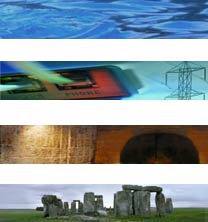 images of water, services, tunnels and stonehenge realting to the addional services